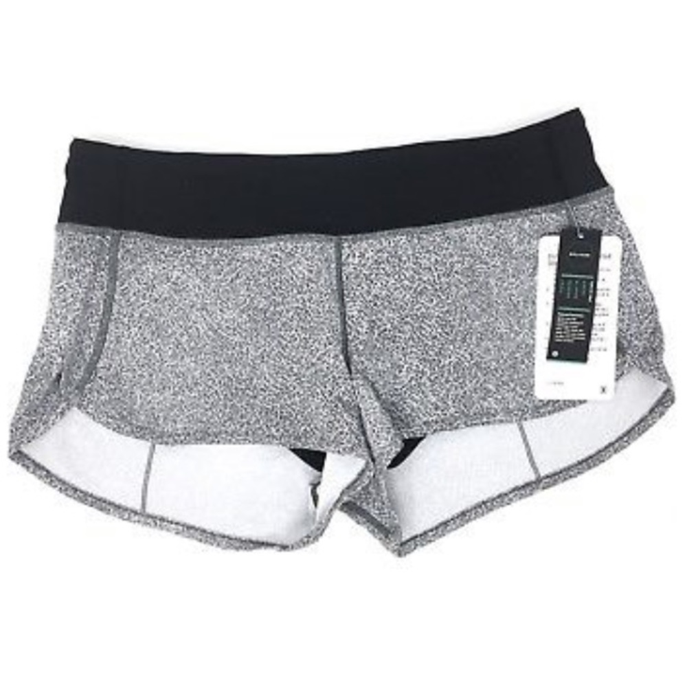 NWT Lululemon Speed up Short 2.5 in marble n black